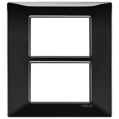 Plana - Placa 6 plazas (3+3) negro