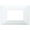 Plana - placa de tecnopolímero blanca de 3 plazas