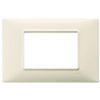 Plana - placa 3 módulos beige