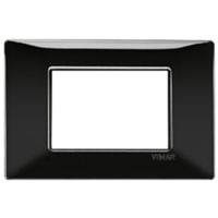 Plana - black 3-place technopolymer plate