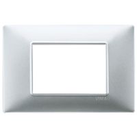 Plana - 3-place matt silver technopolymer plate
