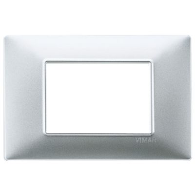 Plana - 3-place matt silver technopolymer plate