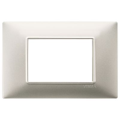 Plana - placca in tecnopolimero 3 posti nichel opaco