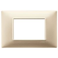 Plana - 3-place matt champagne technopolymer plate