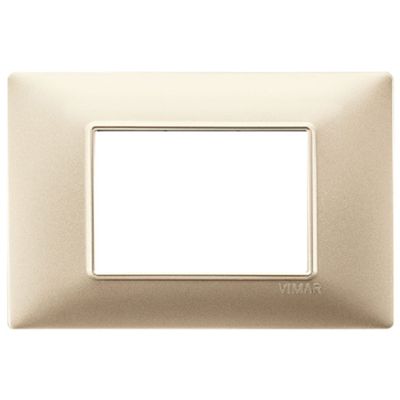 Plana - 3-place matt champagne technopolymer plate
