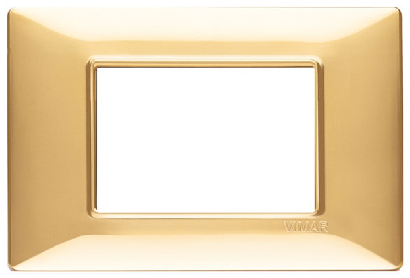 Plana - 3-place shiny gold technopolymer plate