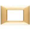 Plana - Placa de tecnopolímero dorado brillante de 3 posiciones