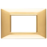 Plana - Placa de tecnopolímero dorado brillante de 3 posiciones