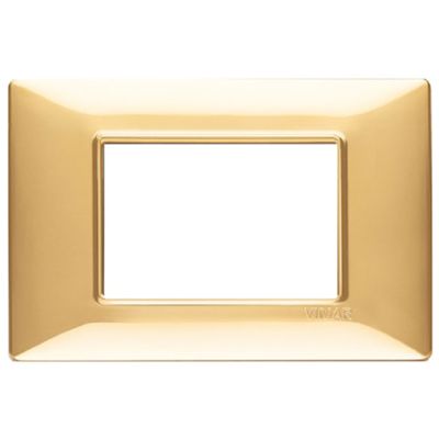 Plana - 3-place shiny gold technopolymer plate