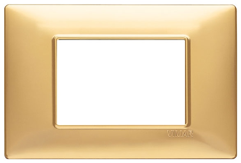 Plana - 3-place matt gold technopolymer plate