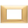 Plana - placca in tecnopolimero 3 posti oro opaco
