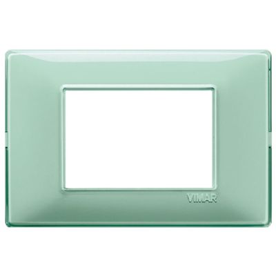 Plana - placca in tecnopolimero 3 posti reflex menta