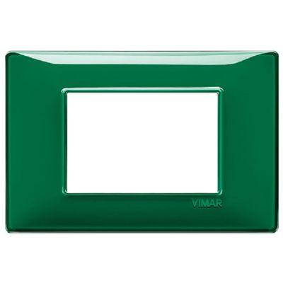 Plana - placca in tecnopolimero 3 posti reflex smeraldo