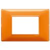 Plana - placa de tecnopolímero de 3 plazas reflex naranja