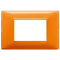 Plana - plaque en technopolymère 3 places reflex orange