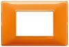 Plana - placa de tecnopolímero de 3 plazas reflex naranja