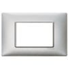 Plana - placca in metallo 3 posti argento metallizzato