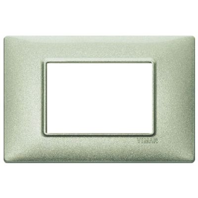 Plana - placca in metallo 3 posti verde metallizzato