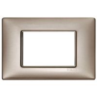 Plana - Plaque métal nickel nacré 3 places