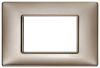 Plana - 3-place pearl nickel metal plaque