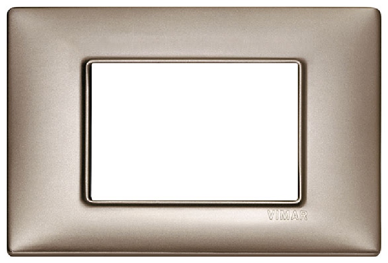 Plana - 3-place pearl nickel metal plaque