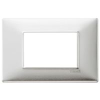 Plana - Plaque métal aluminium brossé 3 places