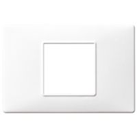 Plana - white technopolymer plate with 2 central places