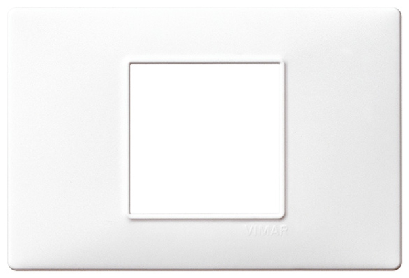 Plana - white technopolymer plate with 2 central places