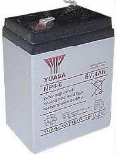 Yuasa NP4-6 - Batteria ricaricabile 6V 4,0Ah
