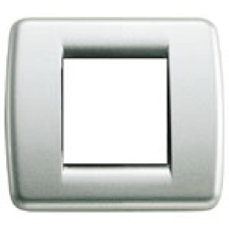 Idea - Placa metálica Rondò 2 plazas en plata metalizada
