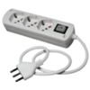 Multiple socket with 16A plug switch and 3 universal sockets
