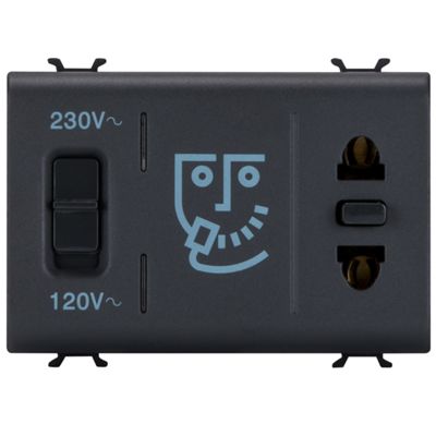 Gewiss GW12331 Chorus - presa per rasoio standard euroamericano