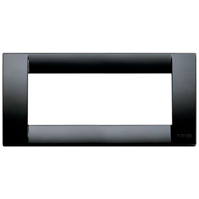 Idea - placca Classica in tecnopolimero 5 posti nero