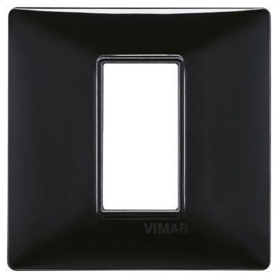 Plana - black 1-place technopolymer plate