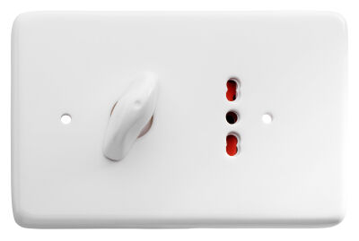 Nova - Porcelain plate with switch and socket