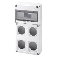 Panneau modulaire vide 10M 2 IEC max. 3P+T 16A + 2 CEI 16/32A IP65