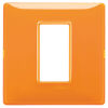 Plana - placca in tecnopolimero 1 posto reflex arancio