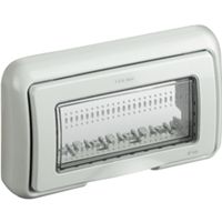 Matix - soporte con placa gris IP55 de 4 plazas