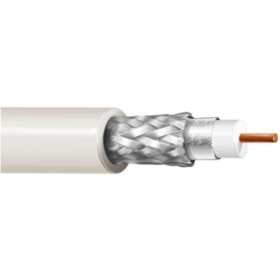 Câble TV satellite blanc ITC SA-36BI - 3,6 mm - 100 m