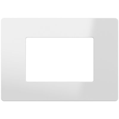 Placa de cubierta Gewiss GWC25103TBN Pura - color blanco brillante para 3 módulos