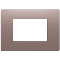 Placa Gewiss GWC25103TTO Pura - 3 módulos, gris paloma claro