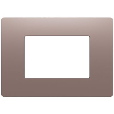 Placa Gewiss GWC25103TTO Pura - 3 módulos, gris paloma claro