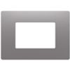 Gewiss GWC25103VFU Pura - placca 3 moduli grigio fumo