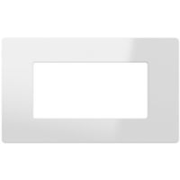 Gewiss GWC25104TBN Pura - placa 4 módulos blanco brillo