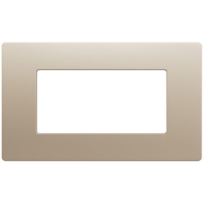 Gewiss GWC25104VCH Pura - Plato champagne 4 módulos