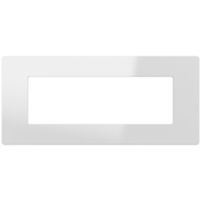Gewiss GWC25106TBN Pura - placa 6 módulos blanco brillo