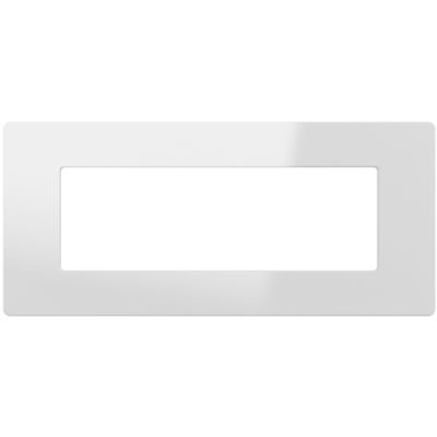 Gewiss GWC25106TBN Pura - placa 6 módulos blanco brillo