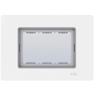 Placa estanca blanca Gewiss GWC25451 Pura - 3 módulos IP55