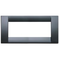 Idea - placca Classica in tecnopolimero 5 posti grigio grafite