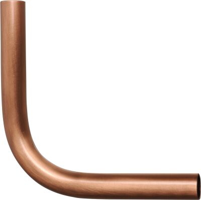 Satin copper - curved tube ø 20mm